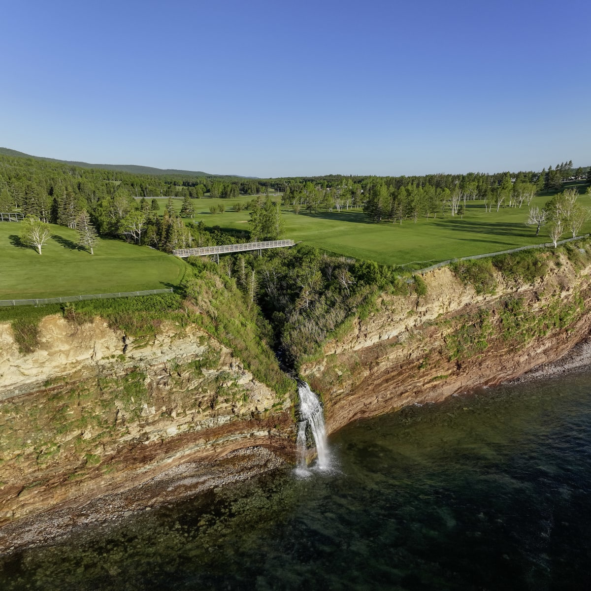 Vue aérienne du Golf Fort Prével.
