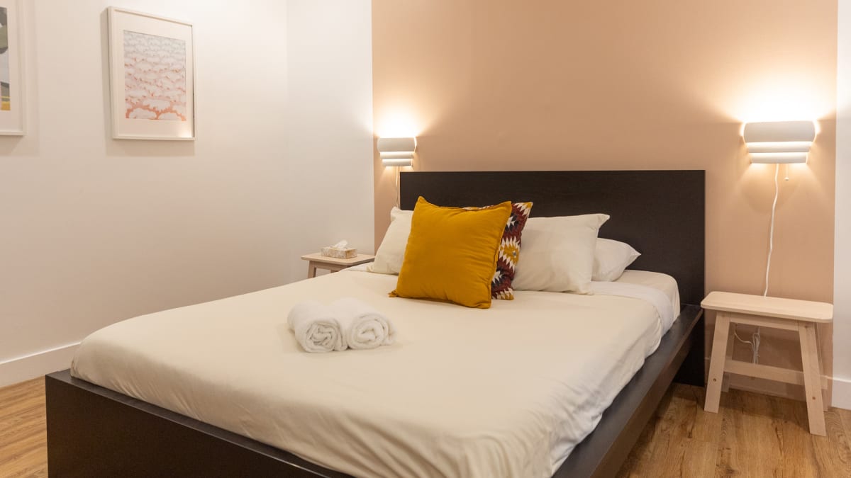 Chambre privée de l'auberge Saintlo Montréal