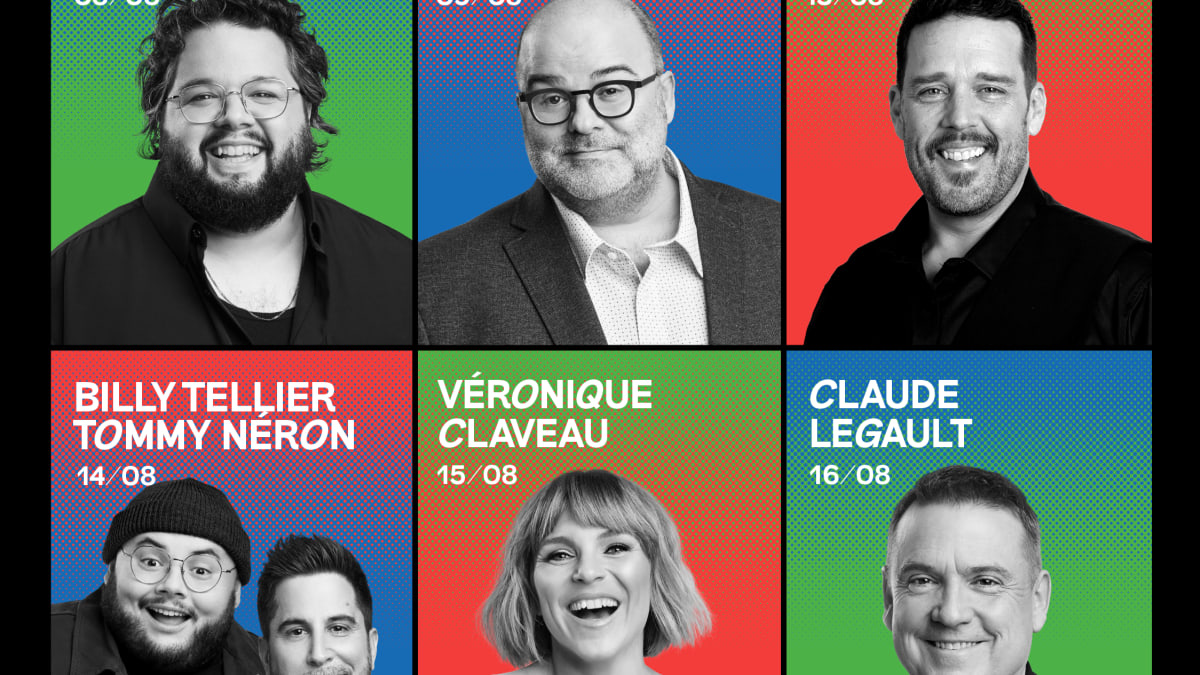 Affiche des Galas Juste pour rire à Québec.