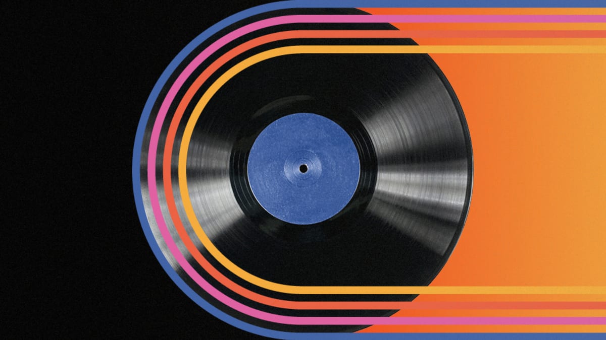 Disque vinyle coloré