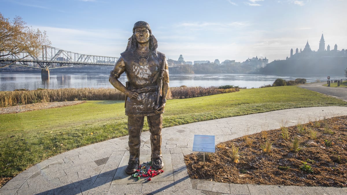 Statue outside the Canadian Museum of History.