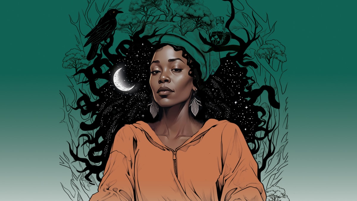 Witch illustration.