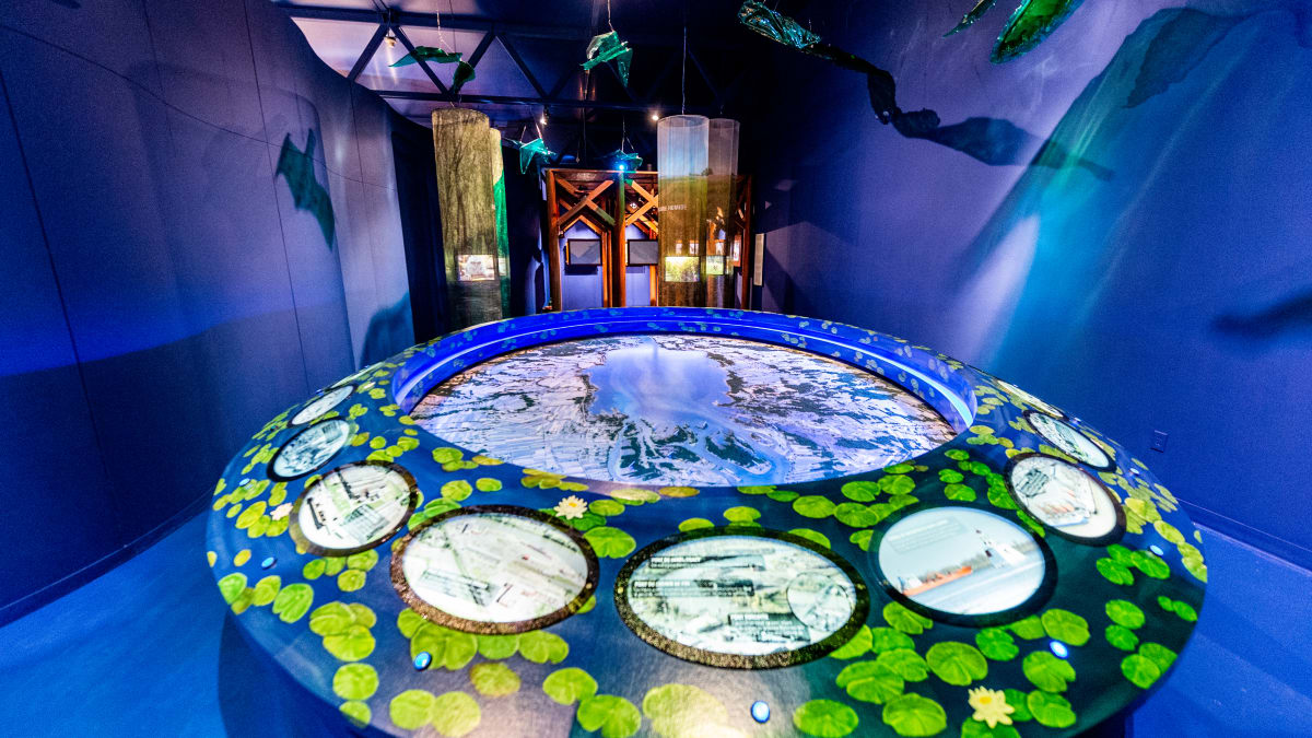 Exhibit at the observatory of the Lac-St-Pierre Biosphere.
