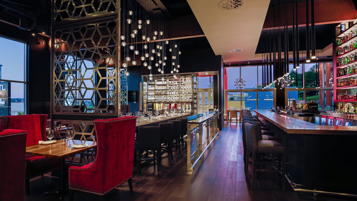 Interior of Boefish restaurant