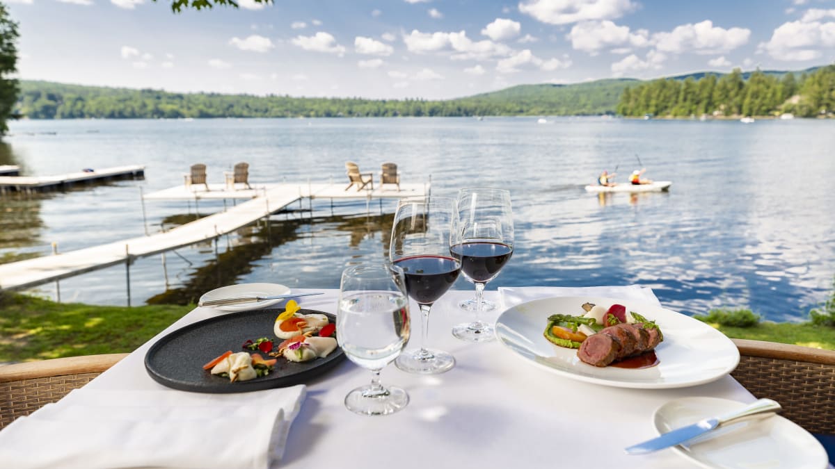 Fine food by the lake at the Ripplecove.