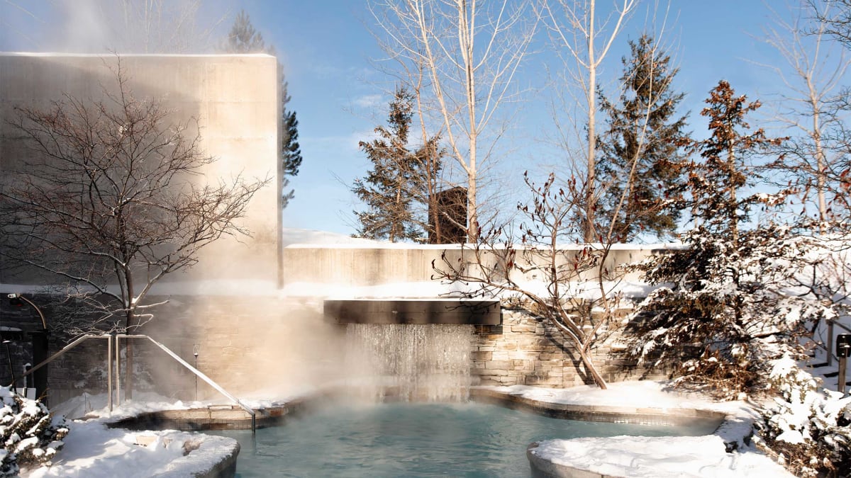 Outdoor facilities at Strøm Nordic Spa on Nuns' Island
