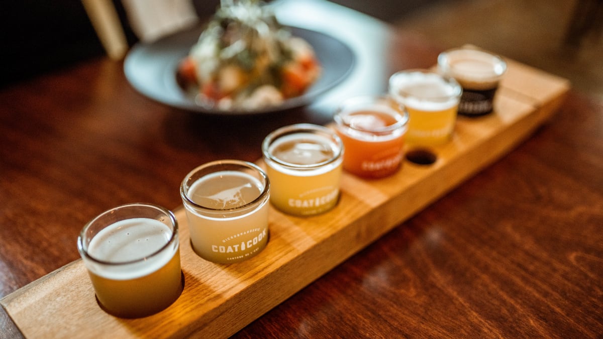 Palette de dégustation de 6 bières.
