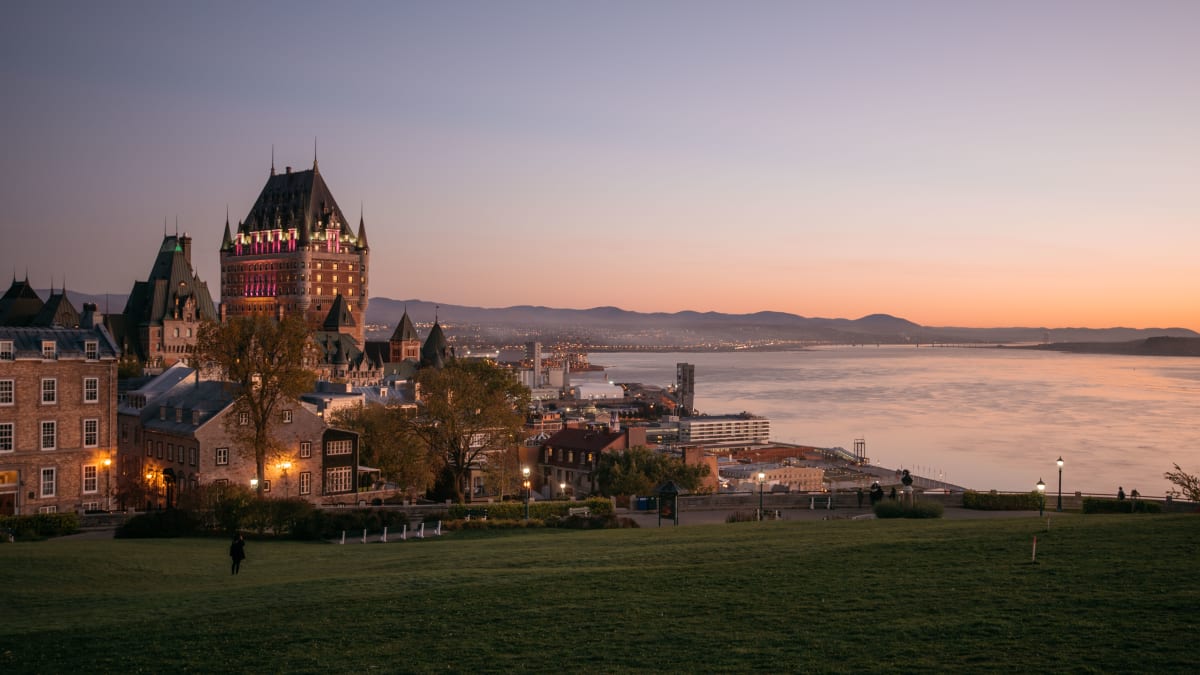 View of Québec City and the Château Frontenac.