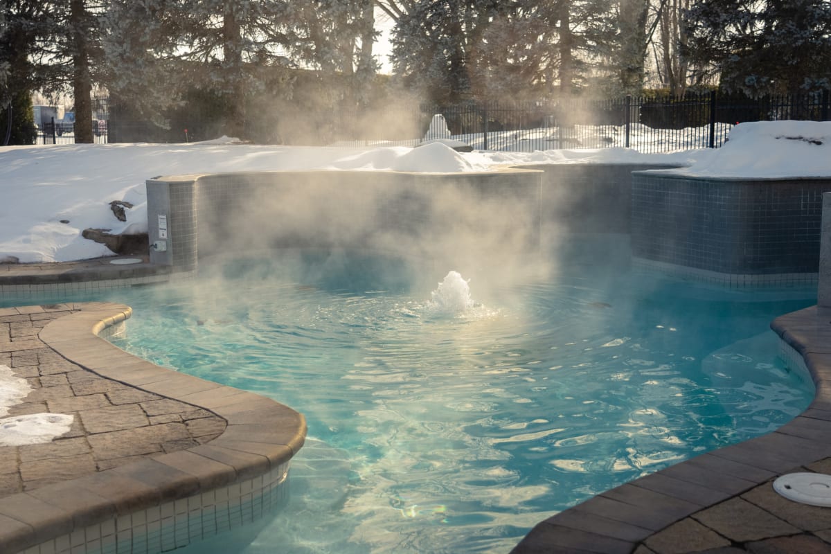 Piscine de l'Auberge Godefroy.