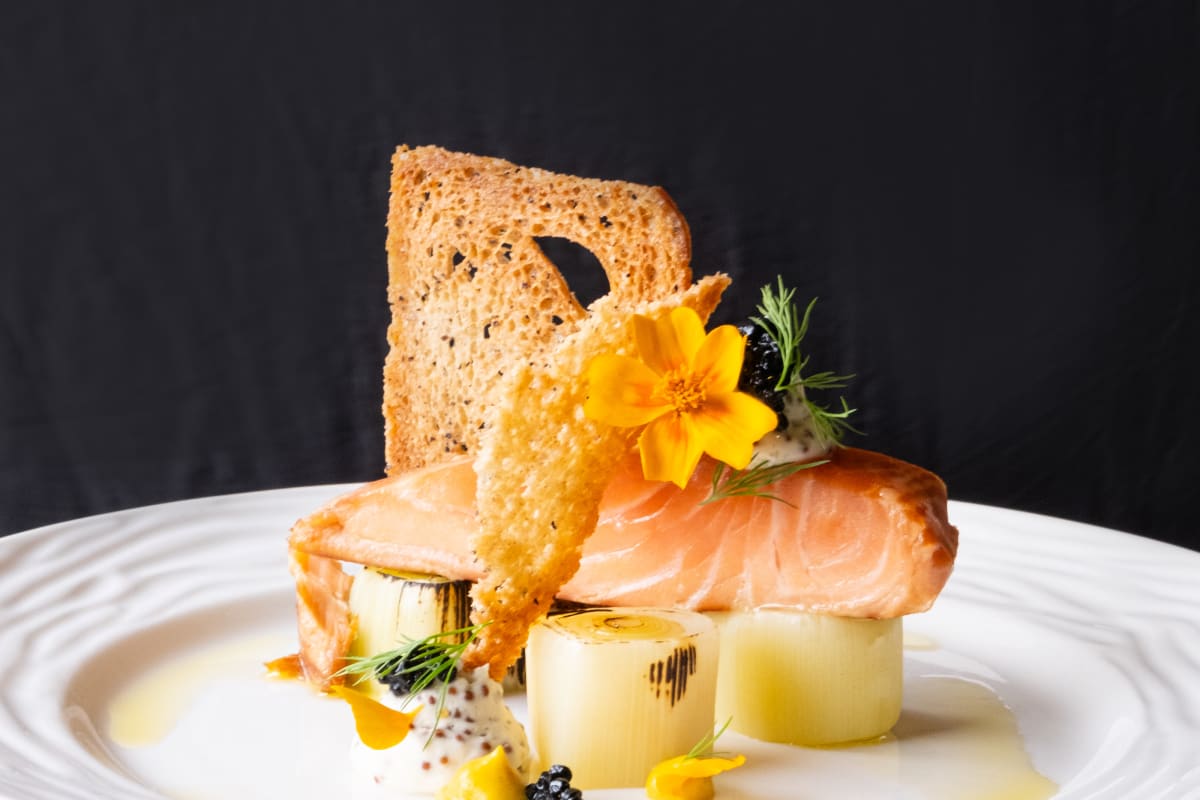 Plat au resto La Fenouillière du Best Western Premier Hôtel Aristocrate à Québec.