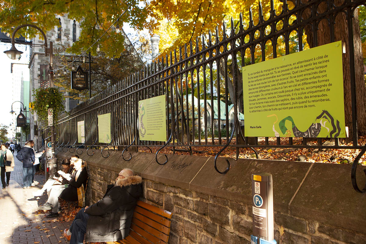 Literary panels in Québec City during the Québec en toutes lettres festival. Québec City goes literary during the Québec en toutes lettres festival.