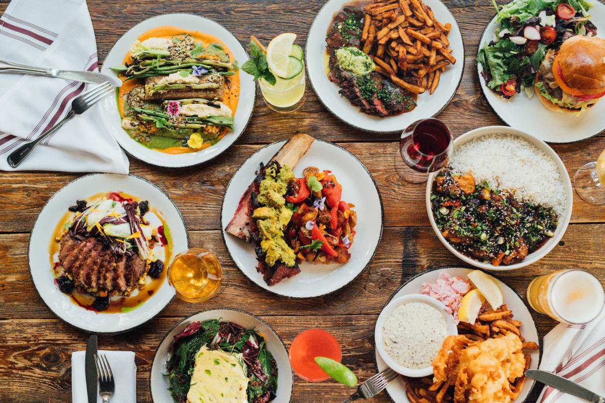 Dishes at the La Taverne de la Ferme restaurant.Colourful comfort food at la Taverne de la Ferme.