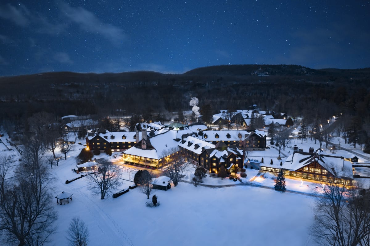 Château Montebello l'hiver.