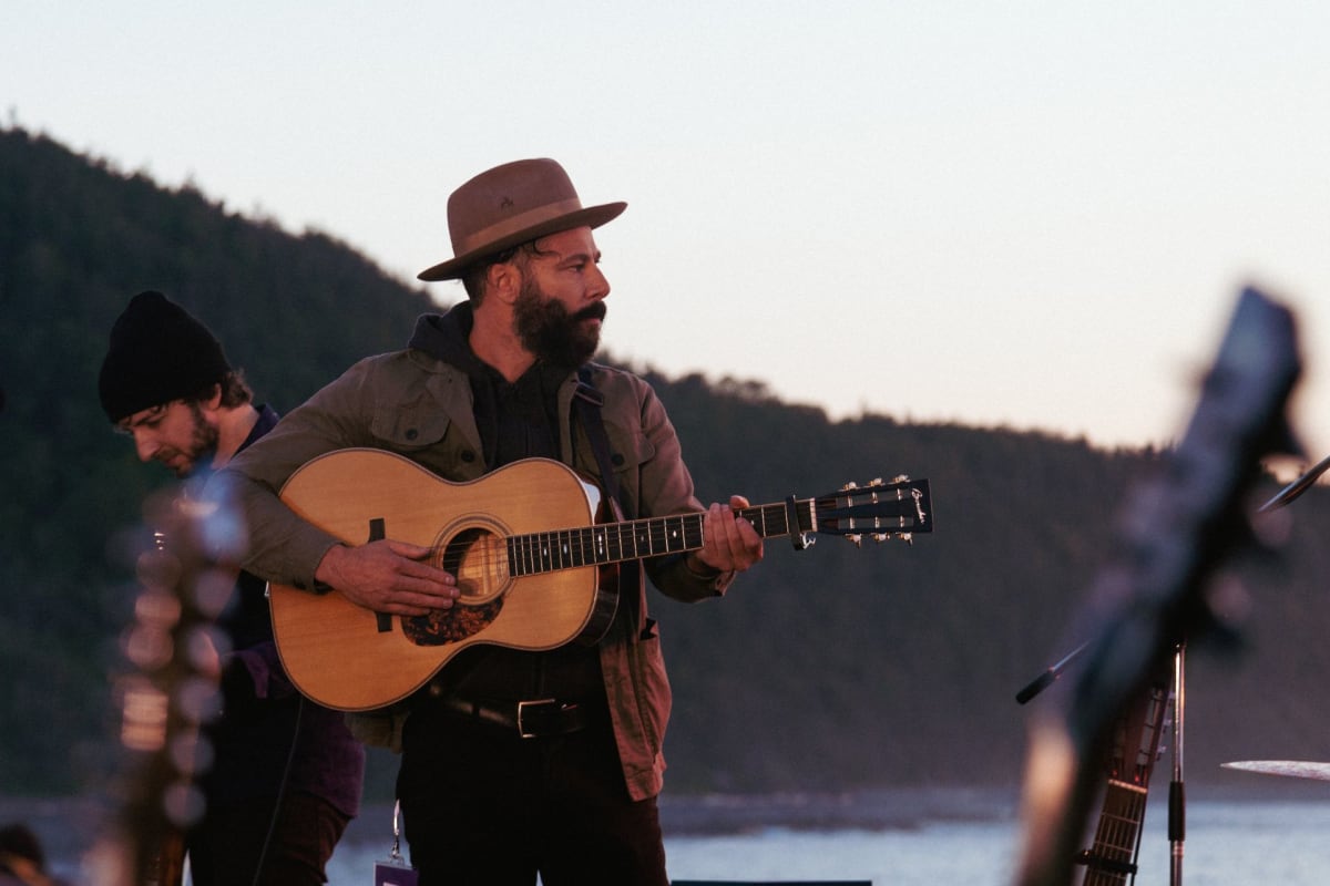 Musicians outdoors.