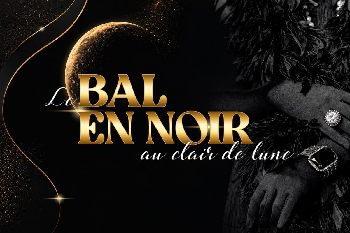 Marketing poster for the Bal en noir event.