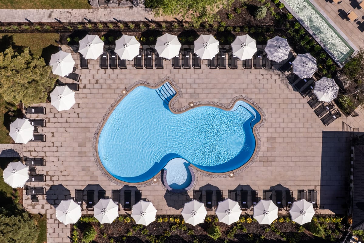 Pool at Hôtel Mont Gabriel.