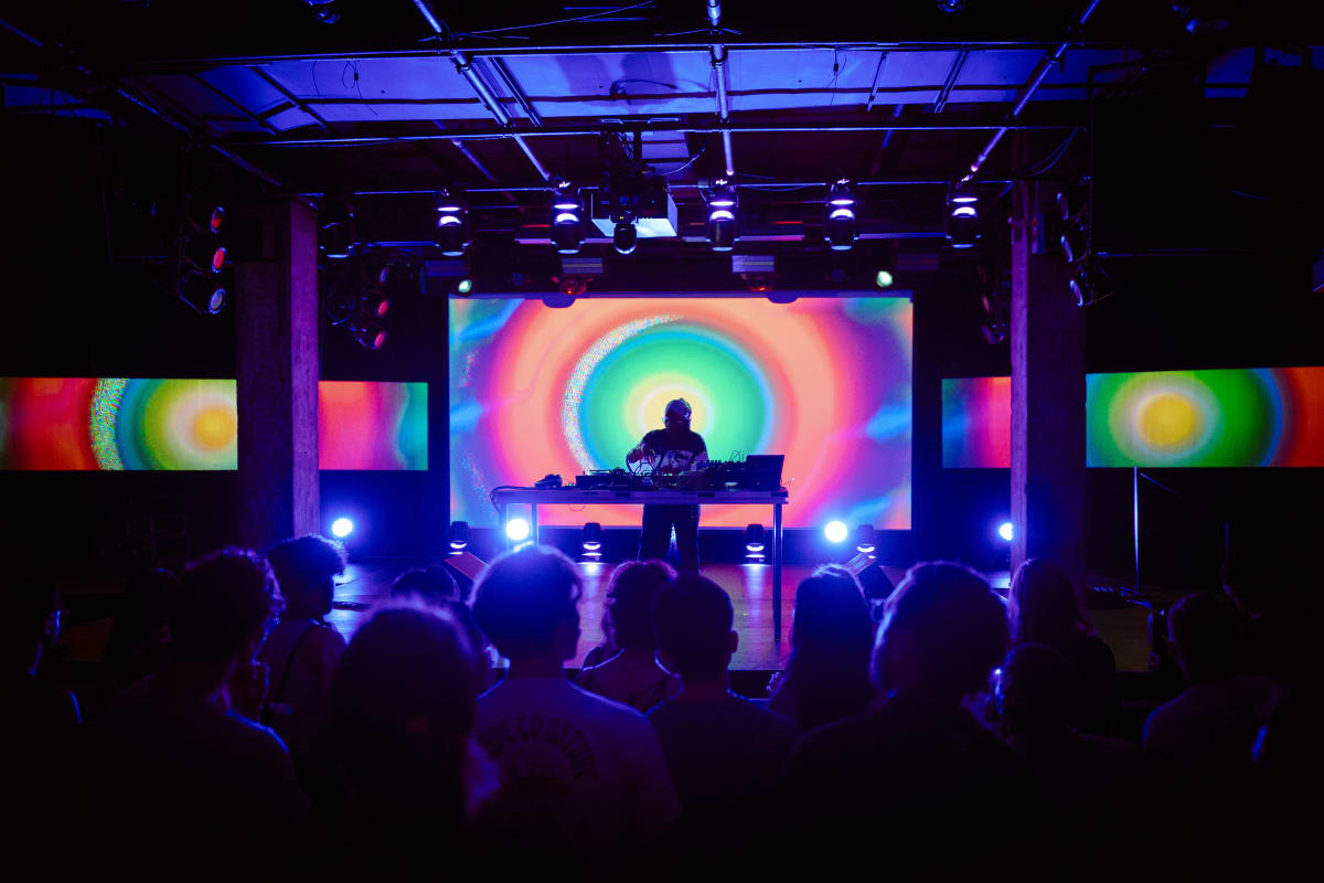 DJ on stage at the MUTEK Festival