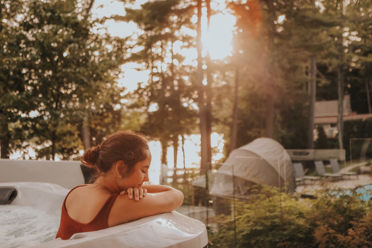 Girl in a spa
