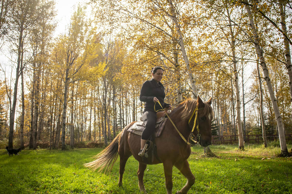 Horseback riding in Côte-Nord.