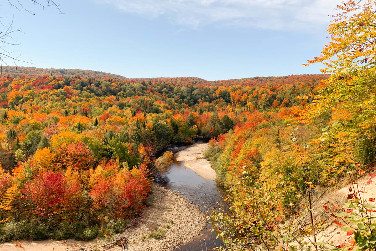 Paysage d'automne au Parc naturel régional de Portneuf