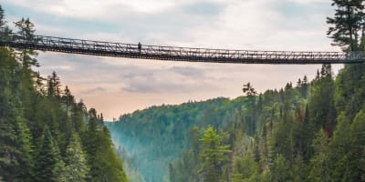 Passerelle suspendue.