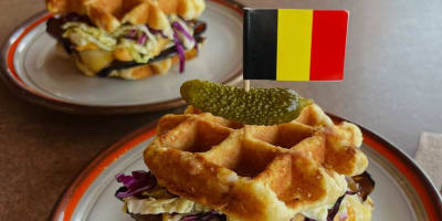 Sandwichs de gaufres Liégeoises. 
