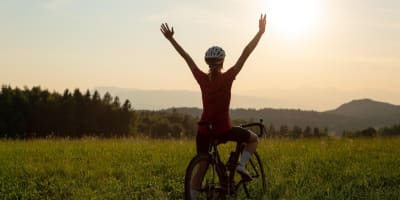 Personne sur un vélo.