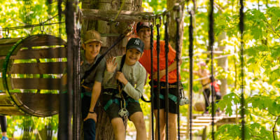 Children in a Aerial Adventure Park