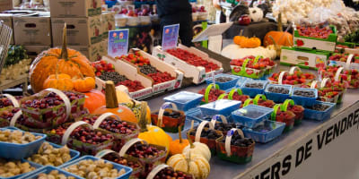 Vegetable stand.