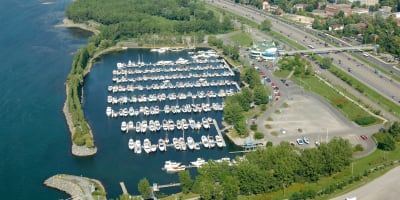 Marina de Longueuil - Aerial view of the marina