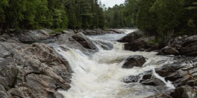 Waterfall in the Nature Park.