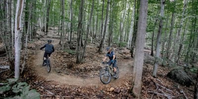 Sentier en été, Montebello, vélo de montagne.