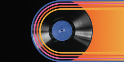 Disque vinyle coloré