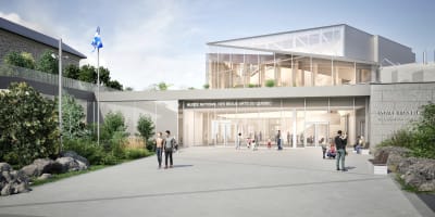 Bâtiment de l'Espace Riopelle du musée.