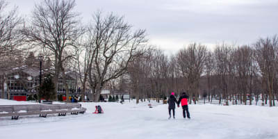 La Patinoire réfrigérée du lac aux Castors au Mont-Royal.