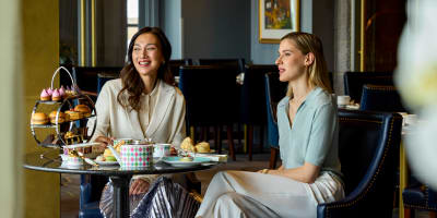 Two women at afternoon tea