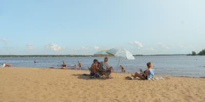 Plage de l'Île Saint-Quentin.