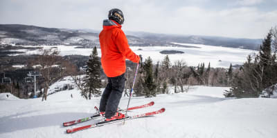 Skieur à Ski La Réserve.