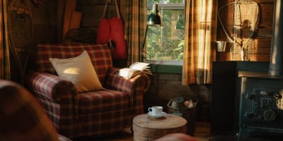 Intérieur d'un chalet, Vieux Loup de mer.