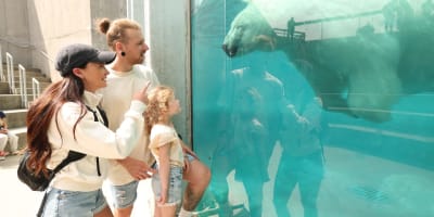 Une famille au Zoo de St-Félicien