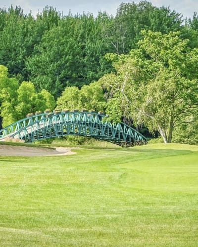 Vue sur le golf Le Royal Bromont.