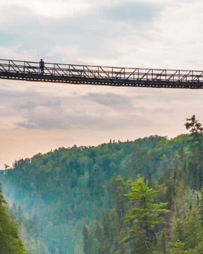 Passerelle suspendue.