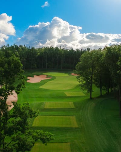 Vue aérienne du Centre de Golf Le Versant.