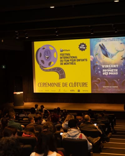 Public du Festival International du Film pour Enfants de Montréal (FIFEM) au Cinéma du Musée