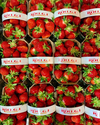 Casseaux de fraises.