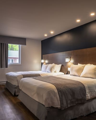 Hôtel Marineau La Tuque - Chambre avec deux lits