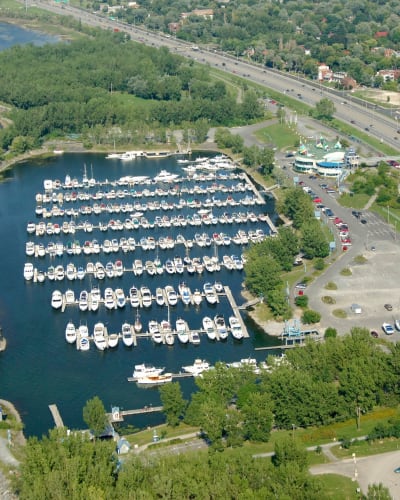 Marina de Longueuil - Aerial view of the marina
