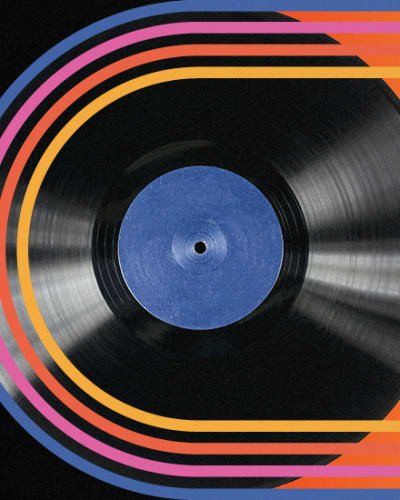 Disque vinyle coloré