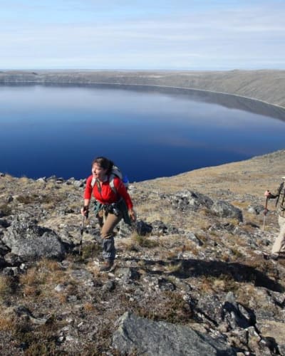 Randonnée au cratère, Parc national des Pingualuit.