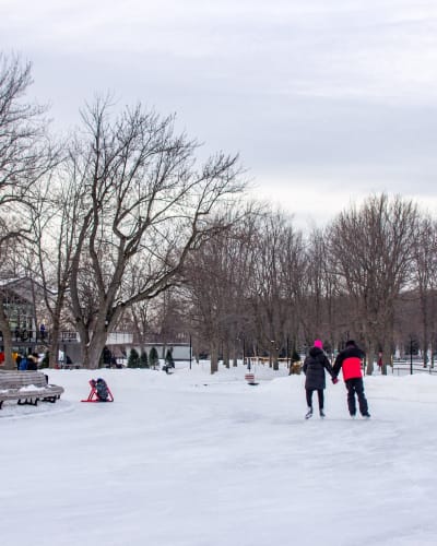 La Patinoire réfrigérée du lac aux Castors au Mont-Royal.